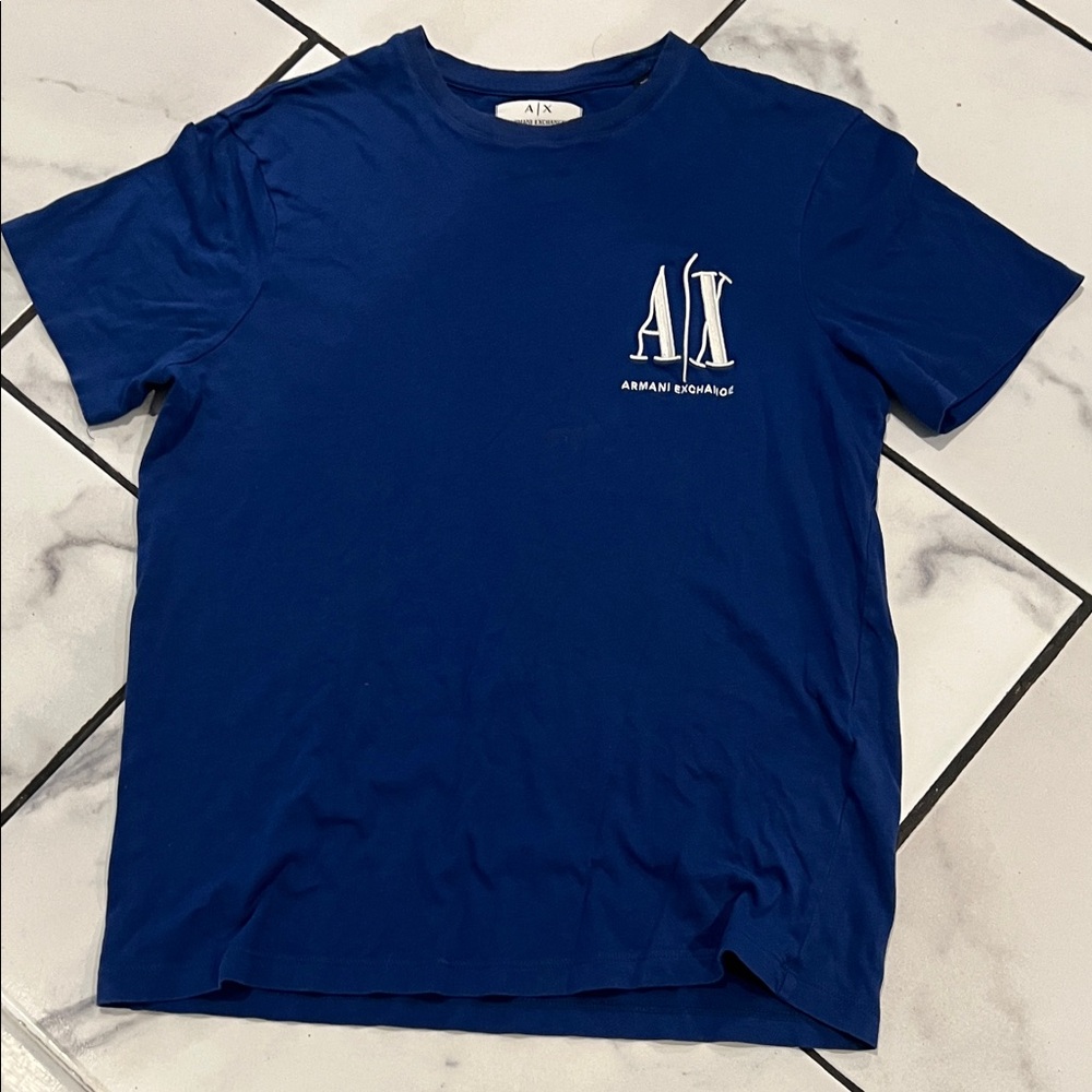 Armani Exchange Navy Logo Tee
